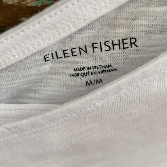 Eileen Fisher White T-Shirt Medium - Picture 2 of 7
